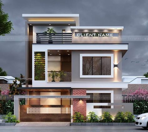 Most Popular Modern Dream House Exterior Design Ideas - Engineering Discoveries Small House Design Kerala, Architecture Styles, Kerala House, 2 Storey House Design, House Outer Design, Balcony Grill, Small House Front Design, Modern Small House Design, Small House Elevation Design