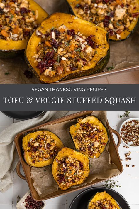 Veggie Stuffed Acorn Squash, Vegan Stuffed Squash Thanksgiving, Acorn Squash Recipes Vegetarian, Plant Based Acorn Squash Recipes, Stuffed Squash Recipes Vegan, Stuffed Butternut Squash Vegan, Vegan Stuffed Acorn Squash Recipes, Vegan Stuffed Squash Recipes, Stuffed Acorn Squash Vegan