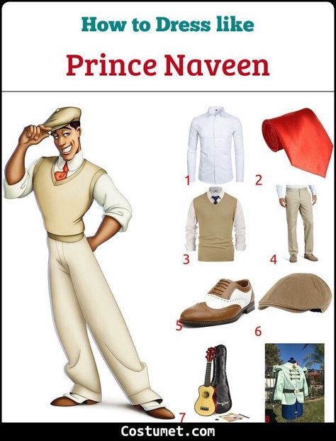 Prince Naveen Inspired Outfits, Disney Prince Cosplay, Tiana And Prince Naveen Costume, Prince Naveen Outfit, Princess And The Frog Family Costume, Princess And The Frog Couple Costume, Princess And The Frog Halloween Costumes, Tiana And Naveen Costume, Prince Naveen Costume