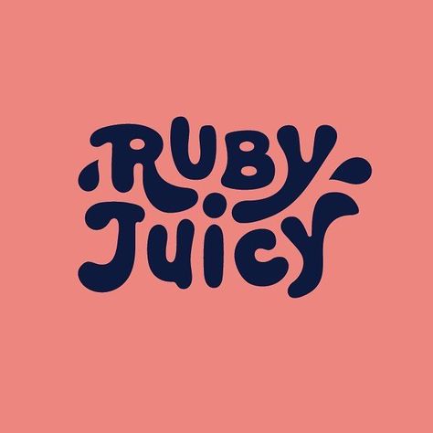 Ruby Juicy type Inspiration Typographie, Inspiration Logo Design, Cool Typography, Creative Typography, 3d Logo, Symbol Logo, Minimalist Logo Design, Typography Letters, Typography Inspiration