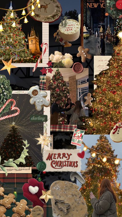 #christmas #holidays #merrychristmas #christmastree #december #winter #vintage #aesthetic #moodboard #red Winter Vintage Aesthetic, Moodboard Red, Christmas Wallpaper Ipad, Christmas Lockscreen, December Winter, Christmas Dreaming, Purple Tree, Christmas Collage, Christmas Phone Wallpaper