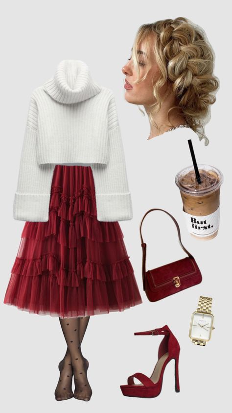 #pentecostal #sunday #winter #outfitinspo Christmas Outfits, Your Aesthetic, Energy, Skirt, Christmas