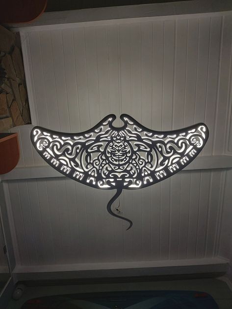 Handcrafted Unique Wooden Manta Ray Ceiling Chandelier: Led - Etsy Australia Manta Ray Decor, Maori Interior Design, Ocean Room Decor, Chandelier Led, Manta Ray, Nautical Home, Ceiling Chandelier, Led Wall Lamp, Surf Style