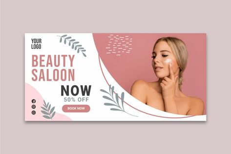 Photoshop Editing Tutorials, Kids Salon, Beauty Skin Quotes, Banner Online, Social Media Drawings, Pop Up Ads, Banner Design Inspiration, Facebook Cover Design, Creative Advertising Design