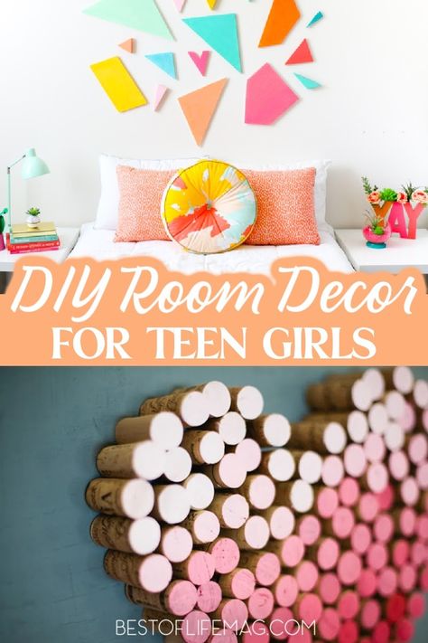 Teen Room Decor Diy, Diy Room Decor For Girls Teenagers Cheap, Diy Girls Room Decor, Diy Teen Room Decor, Bedroom Diy Decor, Diy Room Decor For Girls Teenagers, Teenage Girl Door Signs, Over The Bed Wall Decor Teenager, Diy Room Decor For Girls Teenagers Wall