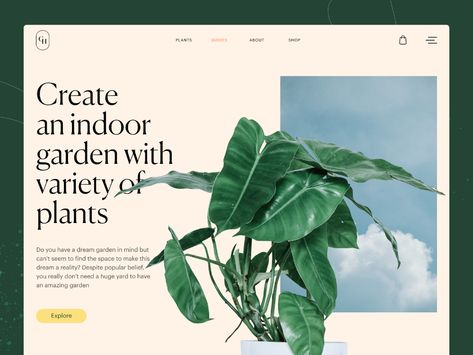 Gardening Company Website: Guides Page by tubik on Dribbble Dribbble Design, Web Design Examples, Ui Design Trends, 포트폴리오 레이아웃, Plant Guide, Company Website, Learning Design, Graphic Design Tips, Photo Editing Software