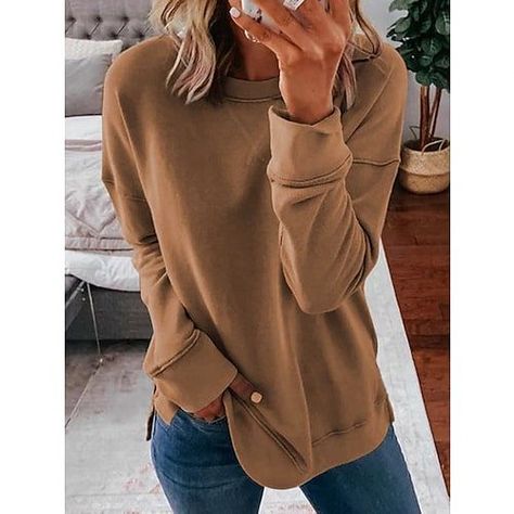 2bd7f907b7f5b6bbd91822c0c7b835f6desc54340924ri Simple Sweatshirt, Oversize Pullover, Loose Hoodie, Half Shirts, Winter Mode, Tunic Sweatshirt, Loose Pullover, Sweat Hoodie, Long Sleeve Jersey