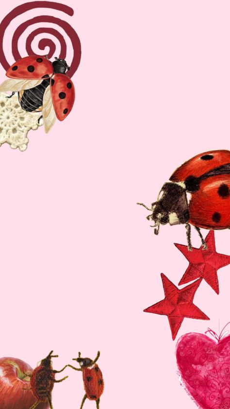 60s Wallpaper, Pink Ladybug, Ladybug Wallpaper, Witchy Wallpaper, Iphone Wallpaper Photos, Iphone Background Wallpaper, I Wallpaper, Wallpaper Pc, Funky Art