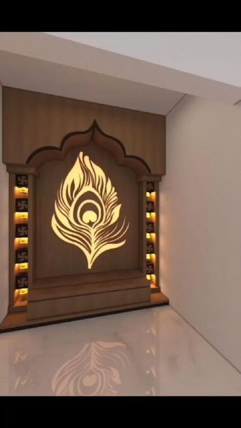 Pin on Idea Pins by you Traditional Temple Design For Home, Traditional Mandir At Home, Puja Room Wooden Door Design, Mandir Furniture Design, God Room Door Designs, House Temple Design, Dev Ghar Design, Wooden Mandir Design For Home, Home Mandir Designs Puja Room