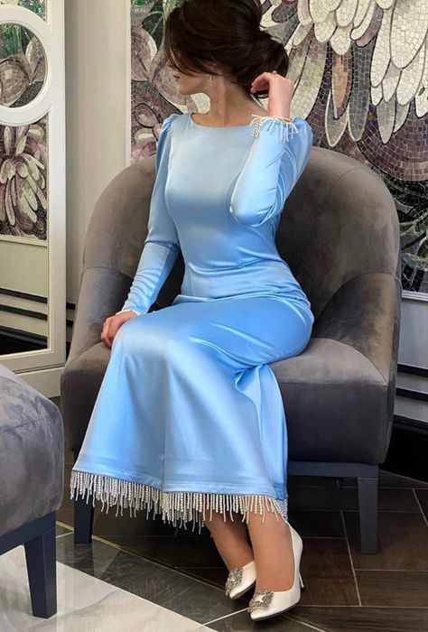 Dresses Long Sleeves, Modest Evening Dress, Fashion Dresses Formal, Soiree Dress, Women Dresses Classy, Elegant Dresses Classy, Long Sleeve Evening Dresses, فستان سهرة, Ladies Gown