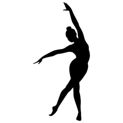 Dance Silhouette Art, Silhouette Dancing, Gymnastics Silhouette, Gymnast Silhouette, Gymnastics Posters, Ballet Silhouette, Dance Studio Decor, Ballerina Drawing, Dance Silhouette