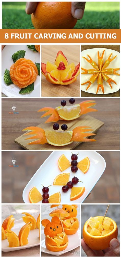 Fruit Tart, Fruit Carving Ideas, Easy Fruit Carving, Fruit Decoration, Fruit Carving, Carving Ideas, Stone Fruit, Easy Ideas, Food App