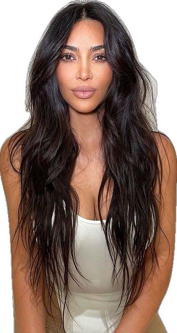 Kim Kardashian Long Hair, Kardashian Hair Color, Hairstyle 2022, Dark Brown Long Hair, Long Messy Hair, Messy Hair Look, Hairstyle Girl, Kim Kardashian Hair, Long Hair Waves