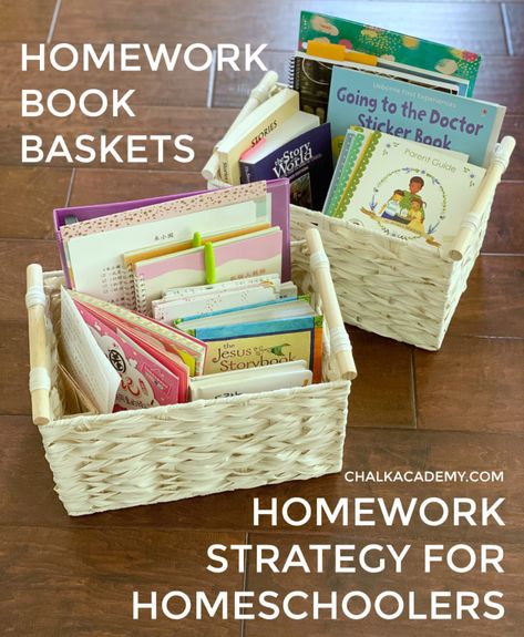 Homeschool Bookshelf, Homework Routine, Homework Checklist, Morning Baskets, Teaching Kids Respect, Book Basket, Homework Organization, Morning Basket, Bookshelf Inspiration