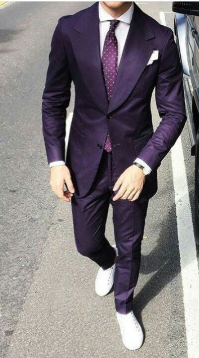 Violet Suit Men, Mens Wedding Style, Suits For Tall Men, Coat Pant For Men, Wedding Guest Men, Purple Tuxedo, Men Suit Wedding, Purple Suit, Royal Blue Suit