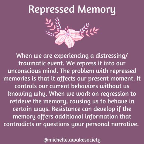 #analyticalpsychology #memories Disassociative Identity, Psych Notes, Repressed Memories, Human Behavior Psychology, Overcoming Codependency, Counseling Tools, Spiritual Psychology, Mental Health Facts, Emotional Awareness