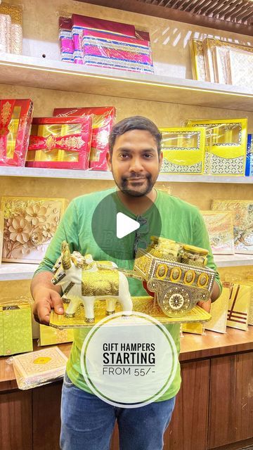 Aamir Ahmed | Hyderabad Blogger on Instagram: "Gift Hampers Starting from 55/- , best and designer hampers for all occasions Shree manav enterprises, begum bazar kolsawadi 15-6-140 9603351351 Wedding return gifts First saree function gifts Baby shower return favours Packaging products Hamper baskets Metal baskets / trays Pinewood Baskets / trays Cane baskets / trays Fibre plastic Trays Hand made baskets Imported items Trunk boxes Dry fruit packaging Fruit packaging Corporate gifting Tambulam return favours . Contact number :- 9603351351. . #viral #trending #explorepage #giftideas #giftshop #giftidea #gifthampers #giftbaskets #giftitems #local #telangana #iphone14promax #shoot #diwali #begumbazar #festivalvibes #festival" Diwali Gifts Ideas Hampers, Wedding Favour Hamper, Shagun Gift Baskets, Dry Fruits Gift Hampers, Dry Fruit Box Design, Diwali Return Gift Ideas, Diwali Packing Ideas, Diwali Corporate Gift Ideas, Corporate Diwali Hampers