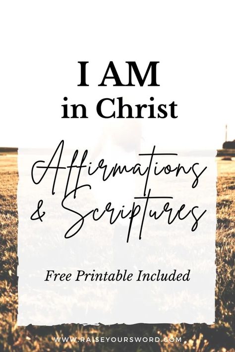 Do you wonder about your identity in Christ? Use these powerful I Am in Christ scriptures, verses, and affirmations to know your true identity in Christ! Grow in faith as you grow to understand who you are in Christ. Free printable included of verses and affirmations! #bibleverses #scriptures #identityinchrist #iaminchrist Identity Statements Journal, Who Am I In Christ Printable, Who Does God Say I Am Scriptures, I Am Bible Affirmations, I Am Statements For Women, Who I Am In Christ Printable, Identity Scriptures, Who Am I In Christ Scriptures, Who I Am In Christ Woman