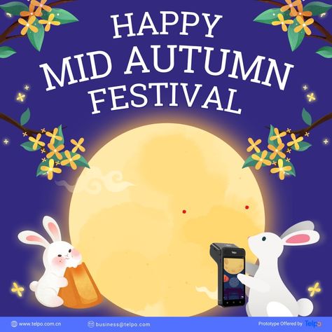 Happy #Mid- Autumn Festival from #Telpo!🌕 May the full moon brighten your life with joy and happiness. 🥮Wishing you a wonderful time with family and friends, filled with delicious #mooncakes and memorable moments. 🌟 👉 https://www.telpo.com.cn/ 👉 business@telpo.com #Telpo #MidAutumnFestival #TelpoWishes Happy Mid Autumn Festival, Security Equipment, Time With Family, Autumn Festival, Cash Register, Face Recognition, The Full Moon, Mid Autumn Festival, Mid Autumn