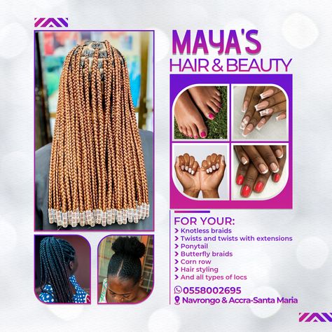 #fashion #socialmedia #flyerdesign #flyer #hairandbeauty Beauty Social Media, Butterfly Braid, Social Media Flyer, Ponytail Extension, Hair And Beauty, Locs, Flyer Design, Braids, Twist