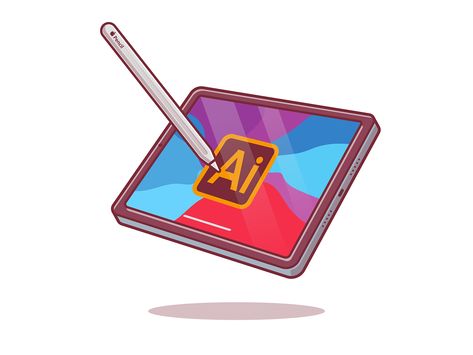 illustrator for iPad is out now! ✍🏼 ✒️😸 on Behance Ipad Logo, Logo Real Madrid, Hand Base, Gacha Drawing, Free Business Logo, Wooden Phone Holder, Club Bedroom, Logo Youtube, Logo Instagram