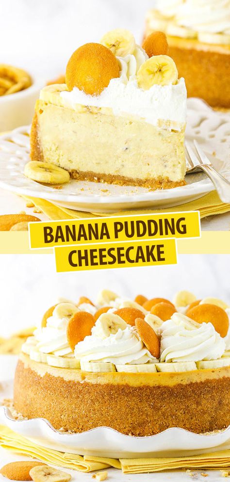 Vanilla Wafer Crust, Banana Cream Cheesecake, Pudding Cheesecake, Vanilla Wafer, Best Banana Pudding, Banana Pudding Cheesecake, Banana Cheesecake, Cheesecake Desserts, Köstliche Desserts