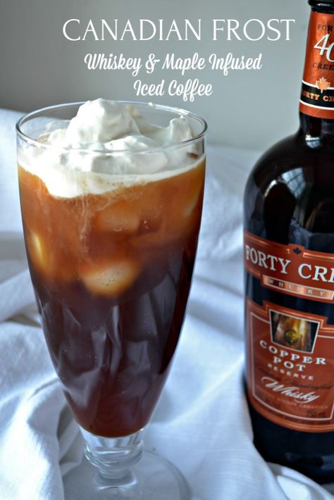 Canadian Frost – Whiskey and Maple Infused Iced Coffee Canadian Whiskey, Whisky Cocktail, Whiskey Ice, Citrus Cocktails, Drink Poster, Whisky Cocktails, Whiskey Cocktail, Easy Clean Eating, Whiskey Drinks