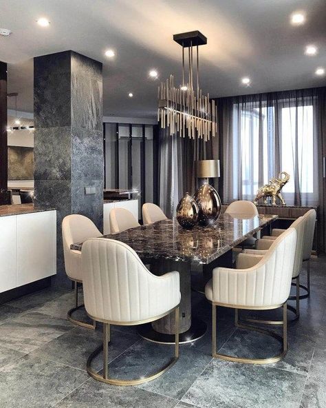 Dining Room Design Luxury, Small Kitchens, Dining Room Interiors, Luxury Dining Room, Elegant Dining Room, 아파트 인테리어, Luxury Dining, Madison Avenue, Room Interior Design