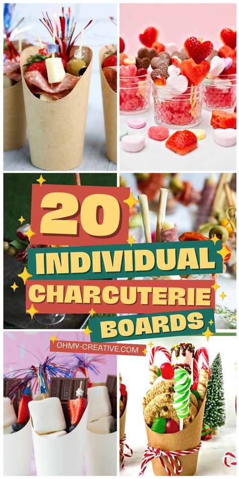 20 Creative Individual Charcuterie Boards - Oh My Creative Mini Individual Charcuterie Board, Shotcuterie Party, Shotcuterie Ideas, Charcuterie Board Individual, Individual Charcuterie Board, Individual Charcuterie Boards, Mini Charcuterie Boards, Mini Charcuterie Board, Individual Charcuterie