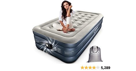 iDOO Air Mattress, 3 Mins Quick Self-Inflation, Inflatable Airbed with Built-in Pump, Comfortable Bedding Top Surface Blow Up Bed for Home Portable Camping Travel, 75x39x18in, 550lb MAX (Twin) : Amazon.ca: Sports & Outdoors Blow Up Mattress, Twin Air Mattress, Blow Up Beds, Space Saving Beds, Air Mattresses, Inflatable Bed, Inflatable Mattress, Air Bed, Camping Bed