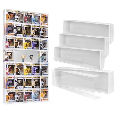 ✅CLICK THE LINK!⬆️ Stackable 4 single row pop display case holds up to 20 pops. Perfect for collectors! . #Funko_Pop_Shelf_Ideas #Funko_Pop_Display_Ideas #Comic_Book_Storage_Ideas #Funko_Pop_Box Shelves For Funko Pops, Funko Pop Organization Ideas, Display Funko Pop Collection, Funko Pop Wall Display Ideas, Funko Pop Storage, How To Display Funko Pops, Funko Pop Display Ideas With Boxes, Funko Pop Display Ideas Shelves, Funko Pop Organization