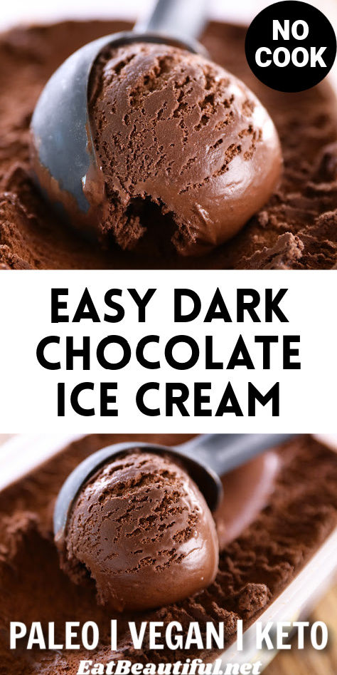 Vegan Dark Chocolate Ice Cream, Paleo Ice Cream Recipes Machine, Healthy Ice Cream Sundae, Keto Chocolate Ice Cream Recipes, Whole30 Ice Cream, Nondairy Ice Cream Recipe, Easy Coconut Ice Cream Recipe, Ice Cream Vegan Recipe, Black Bean Ice Cream