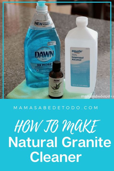 Learn How to Make a Natural Homemade Granite Cleaner. #naturalcleaner #toxicfree #greenproducts #granite #cleaners #cleaning #countertops Homemade Granite Countertop Cleaner, Granite Countertops Cleaning, Natural Granite Countertop Cleaner, How To Shine Granite Countertops, Diy Granite Cleaner, Cleaning Quartz Countertops, Granite Cleaner Diy, Granite Countertop Cleaner, Homemade Granite Cleaner