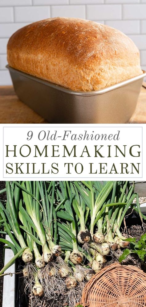 9 Old-Fashioned Homemaking Skills Still Worth Learning Today - Makyla Creates Old Fashioned On Purpose, Homestead Cooking From Scratch, Homesteading While Working Full Time, Homemaking Skills To Learn, Starting A Homestead From Scratch, Cozy Homemaking, Homesteading Skills Frugal Living, Homestead Meals, Old Fashioned Cooking