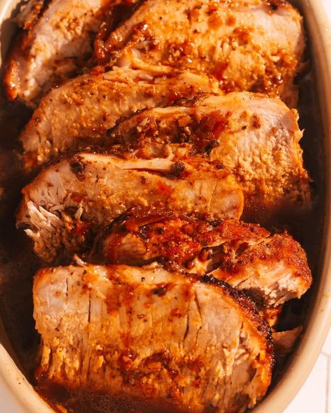 Easy Pork Loin Recipe, Crock Pot Bbq Pork Loin, Pork In Slow Cooker Recipes, Pork Sirloin Roast Slow Cooker, Pork Loin Dipping Sauce, Whole Pork Tenderloin Recipes Crockpot, Pork Loin In Slow Cooker, Pork Loin Filet Recipes Crockpot, Pork Loin Sirloin Roast Crockpot