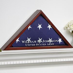 Personalized Keepsake Gifts & Tokens | Personalization Mall Folded Flag, Flag Display Case, Veterans Flag, Personalization Mall, Flag Display, Personalized Memorial Gifts, Military Flag, Turtle Dove, Wood Flag