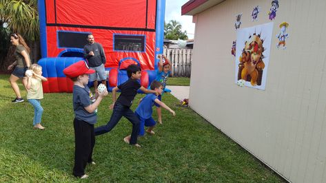 Defeat Bowser & the Broodals with Yoshi Egg water balloons Yoshi Egg Hunt, Yoshi Egg, Game Truck Party, Nintendo Party, Super Mario Bros Birthday Party, Mario Bros Birthday, Mario Birthday Party, Party At Home, Super Mario Birthday