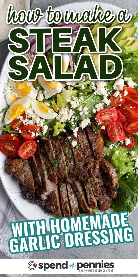 Steak And Romaine Salad, Filet Mignon Salad Recipe, Steak Tip Salad Recipe, Grilled Flank Steak Salad, Best Steak For Salad, Steak Salad In A Jar, Blackened Steak Salad, Steak Salad Recipes For Dinner Summer, Sirloin Steak Salad