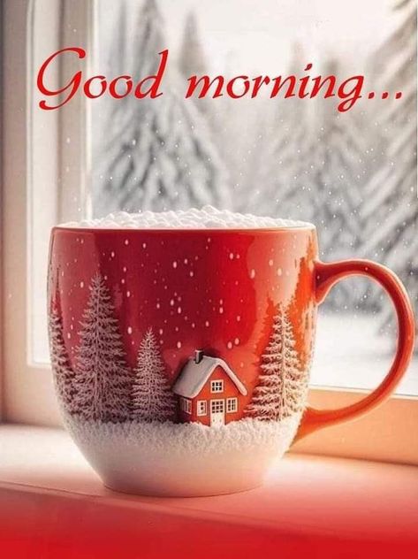 Good Morning Holiday Images, Good Morning December Quotes, Christmas Good Morning Images, Good Morning Christmas Images, Winter Morning Coffee, Good Morning December, Christmas Goodmorning, Good Morning Christmas, Good Morning Winter