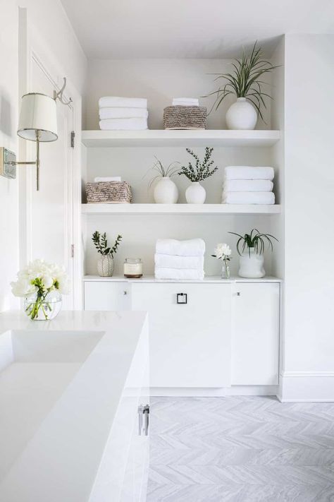 White vanity bathroom