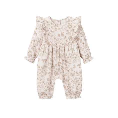 Woodland Jumpsuit - HoneyBug Dreamy Palette, Luxury Baby Gifts, Woodland Print, Baby Security Blanket, Muslin Baby, Elegant Baby, Jumpsuit Elegant, Baby Jumpsuit, Pink Jumpsuit