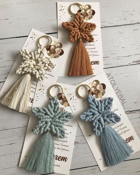 Macrame Star, Macrame Gift, Gift Macrame, Star Keychain, Baby Shower Favors, Keychains, Macrame, Baby Shower, Shower