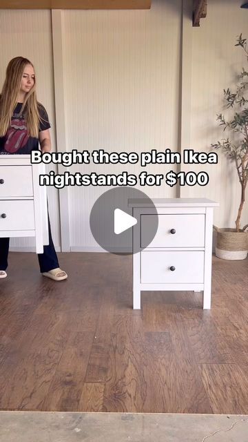 Bed Side Tables Ideas, Hemnes Nightstand Makeover, Hemnes Nightstand, Ikea Nightstand, Hemnes Dresser, Nightstand Makeover, 50k Views, Furniture Flips, Bedroom Night Stands