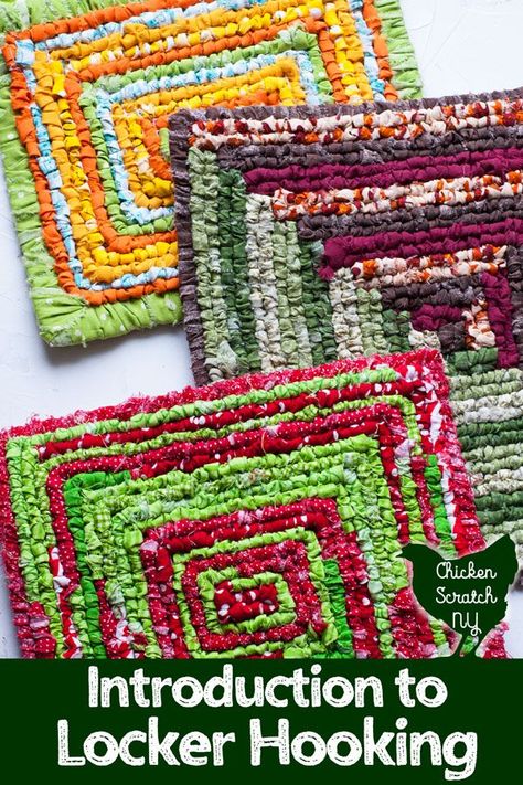 Locker Rugs, Rag Rug Diy, Rag Rug Tutorial, Locker Hooking, Braided Rug Diy, Braided Rag Rugs, Rug Tutorial, Latch Hook Rugs, Yarn Stash