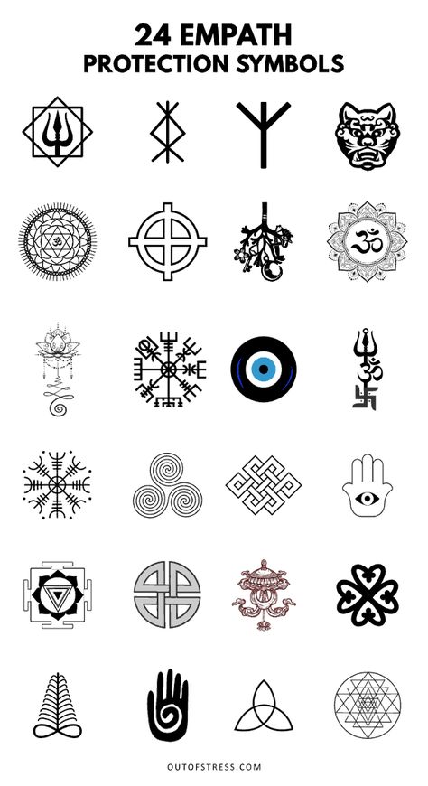 24 Empath Protection Symbols You Can Use in Your Life Symbole Tattoo, Simbolos Tattoo, Small Wave Tattoo, Protection Tattoo, Symbole Viking, Symbole Protection, Empath Protection, Wiccan Symbols, Protection Symbols