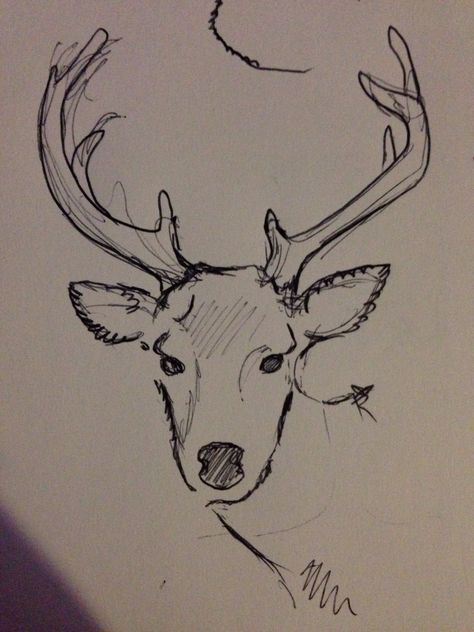 Reindeer sketch Reindeer Sketch Simple, Raindeer Drawing Cute Easy, Stag Drawing Easy, Stag Drawing Sketches, Elk Drawing Easy, Christmas Drawing Black And White, Rain Deer Drawing, Reindeer Drawing Cute, Reindeer Face Drawing