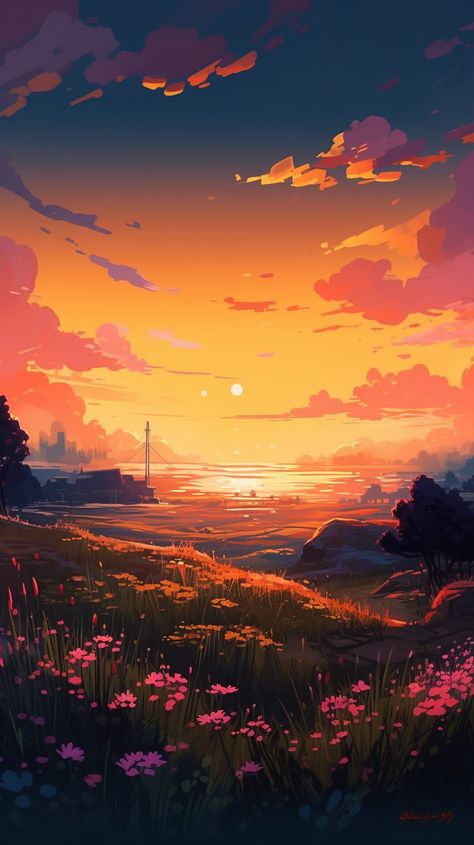 G23 Wallpaper Sky, Illustration Simple, Images Disney, Illustration Cartoon, Landscape Illustration, 판타지 아트, Anime Scenery Wallpaper, Drawing Tutorials, Landscape Wallpaper