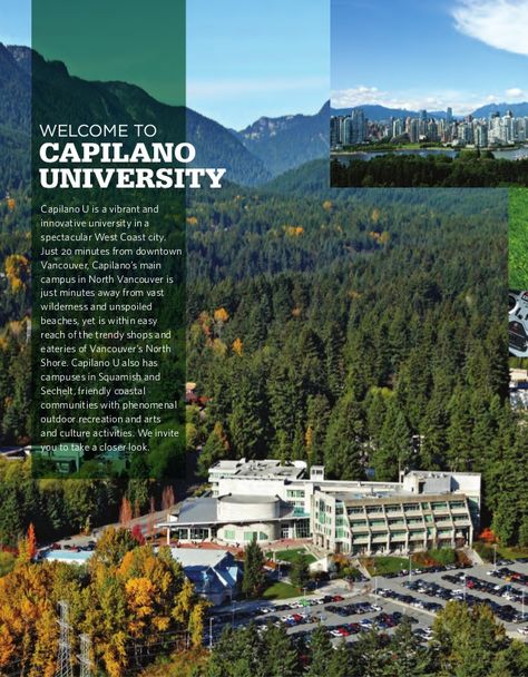 Capilano University, University Magazine Cover, Vancouver Island University, University Magazine Design, Ubc Vancouver Campus, Villanova University, Hospital Marketing, Downtown Vancouver, North Vancouver