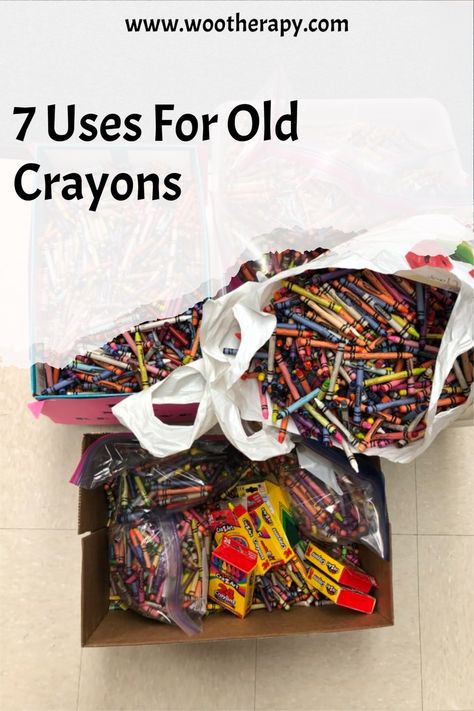 Don't throw out those broken crayons! Broken crayons still have a lot of life left in them and can be repurposed numerous ways. Head over to the blog and check out how we repurpose broken crayons and prevent them from ending up in a landfill, or worse, in the ocean. Grab those broken crayons and lets get repurposing broken crayons into something great. Crafts With Old Crayons, Crayons On Strike Activity, Old Crayon Crafts, Coordination Activities, Crayon Crafts, Broken Crayons Still Color, Kids Handwriting, Motor Planning, Broken Crayons