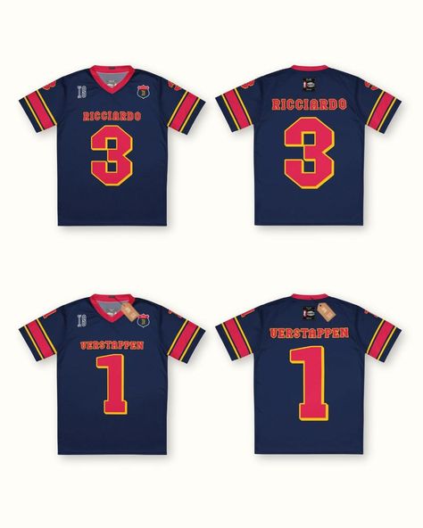 The team Redbull F1 throwback football jersey! #ricciardo #dr3 #maxverstappen1 #redbullf1 #redbullracing #formula1 #f1 F1 Jersey, Redbull F1, Redbull Racing, Red Bull F1, F1 Driver, Christchurch New Zealand, Clothing Art, Red Bull Racing, Sports Clothing